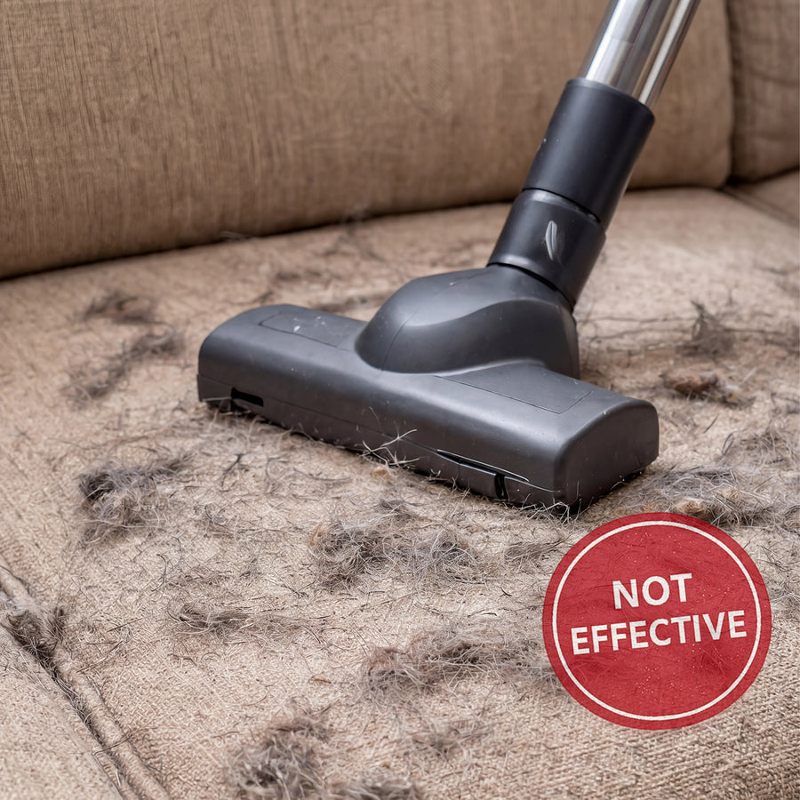 Vacuum struggling to remove embedded pet hair